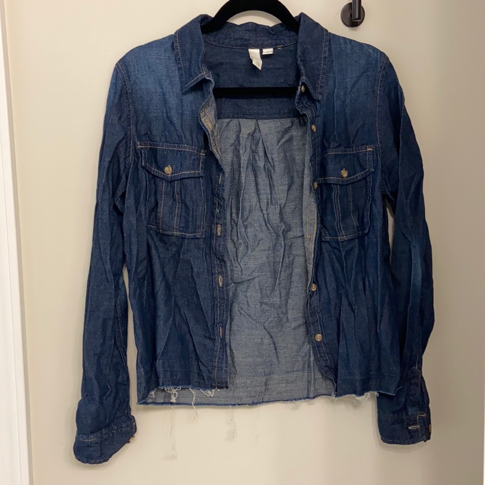 BP denim button down shirt